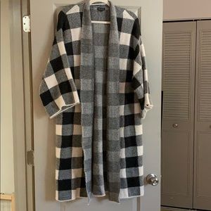 The Limited buffalo plaid long cardigan